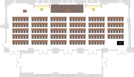 スクール形式(3名掛け/174席)